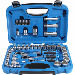 Coffret de douilles avec cliquet traversant gear lock BGS TECHNIC - 4,5 à 25 mm - 52 pcs - 2181