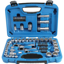 Coffret de douilles avec cliquet traversant gear lock BGS TECHNIC - 4,5 à 25 mm - 52 pcs - 2181