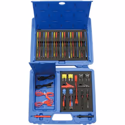 BGS technic 2186, Fil de test, sonde et ensemble de clips, Bleu, Multicolore, 2,88 kg, 92 pièce(s)