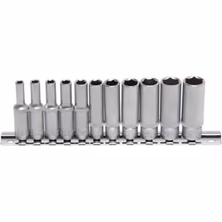 Jeu de douilles six pans longues BGS TECHNIC - 6,3 mm - 11 pcs - 2221