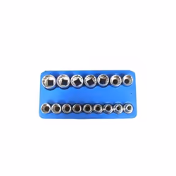 16 pièces 1/2'' 12 points - cannelé Chrome Vanadium Douilles :8, 9, 10, 11, 12, 13, 14, 15, 16, 17, 18, 19, 20, 21, 22 et 24  ...
