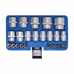 Jeu de douilles BGS TECHNIC - six pans - 6,3mm (1/4") - 12,5mm (1/2") - en pouce - 24 pcs - 2246