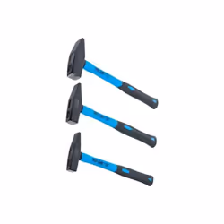 Jeu de 3 marteaux mécanicien BGS TECHNIC - 300g / 500g / 800g - Marteau de mécanicien - Fibre de verre - Bleu