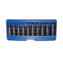 Jeu de douilles à embouts à choc - BGS TECHNIC - Profil T (pour Torx Plus) T20 - T70 - 10 pièces