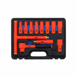 Jeu de douilles VDE BGS TECHNIC - empreinte 10mm (3/8) - clés six pans 7/22 mm - 12 pcs - 7133