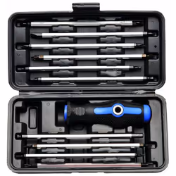 Coffret tournevis lames interchangeables et réversibles Ergonomie étudiée pour réduire l'effort et les temps de dévissage L'e ...