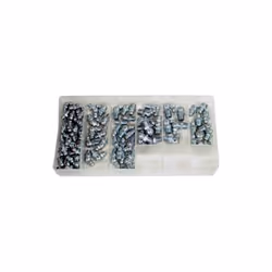 Graisse Assortiment de montage 110 pcs chromés M6x1 - /45°/90° M8x1,25 - /45°/90° M10x1,5 - /45°/90° En cas de stockage en pl ...