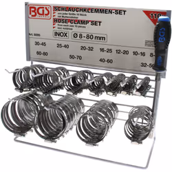 Inoxydable Prêt à l’emploi dans support, également pour montage mural Entraînement de collier: six pans 7 mm Étendue de la li ...