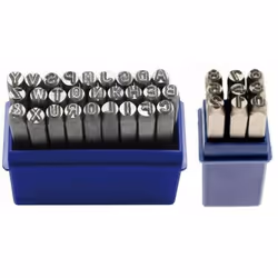 Outil de marquage - BGS TECHNIC - Jeu de 36 Lettres et Chiffres à frapper - Hauteur 6 mm - Métal