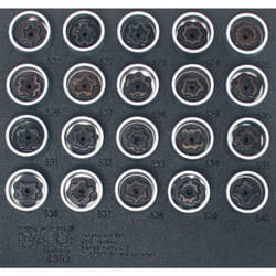 Bgs Technic - Insert de servante d'atelier 1/6 : Jeu d'outils pour écrous antivol pour vag 20 pièces