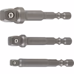 Étendue de la livraison : Adaptateur, longueur 65 mm, poussée carré mâle avec bille de retenue 6,3 mm (1/4'') Adaptateur, lon ...