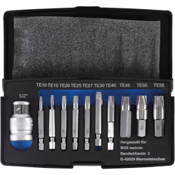 Jeu de tournevis BGS TECHNIC pour Torx - profil T défectueux - T10/T55 - 11 pcs - 9170