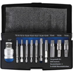 Jeu de tournevis BGS TECHNIC pour Torx - profil T défectueux - T10/T55 - 11 pcs - 9170