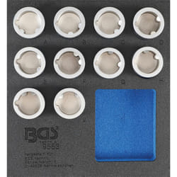 Bgs Technic - Insert de servante d'atelier 1/6 : Jeu d'outils pour écrous antivol pour Land Rover 10 pièces