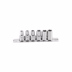 Présentation : Ce Jeu de douilles profil T Plus BGS TECHNIC - 6,3 mm - 12EP - 6 pcs - 9588 contient 6 douilles, carré intérie ...