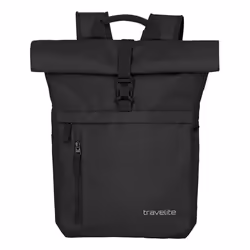 travelite Sac à dos noir pour femme et homme - Basic Rollup Backpack 269175