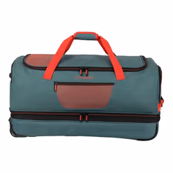 travelite Sac de voyage vert foncé orange pour femme et homme - Basics Wheeled Duffle Expandable L Green / Orange 307622