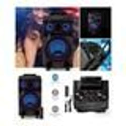 Enceinte Portable - SONO - 200W - Bluetooth - Karaoke - LED RVB