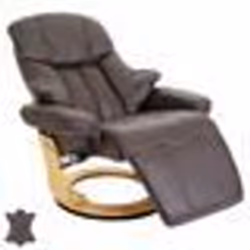 Fauteuil relax Calgary 2 - MCA - Cuir - Marron - Relaxation - Avec accoudoirs