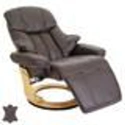 Fauteuil relax Calgary 2 - MCA - Cuir - Marron - Relaxation - Avec accoudoirs