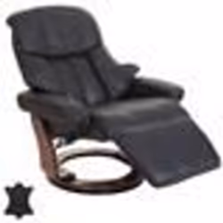 Fauteuil de télévision MCA - Calgary 2 - Cuir - Noir - Charge 150kg