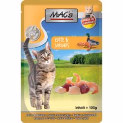 MAC's 857, Adulte, Toutes races, Canard, Crevettes, 100 g, Sans grain