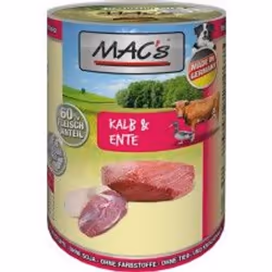 MAC's 963, Adulte, Toutes races, Canard, Veau, 800 g, Sans grain