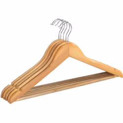 La suspension optimale pour les vêtements : le cintre galbé Eco, grâce à sa forme de col, est particulièrement adapté au rang ...