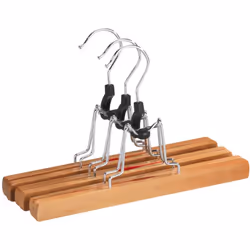L'accrochoir optimal pour tous les pantalons : le cintre à pince en set pratique de 3 tient bien fermement tous les pantalons ...