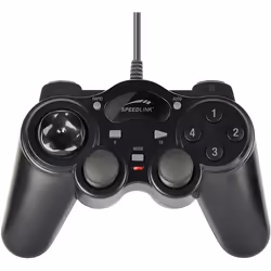 SPEEDLINK THUNDERSTRIKE, Manette de jeu, PC, Analogique/Numérique, Avec fil, USB, Noir