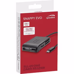 SPEEDLINK SNAPPY EVO lecteur de carte mémoire USB 2.0 Type-C Noir