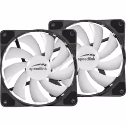 SPEEDLINK SL-600606-MTCL, Ventilateur, 12 cm, 1200 tr/min, 22,5 dB, 65 cfm, Noir, Blanc