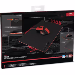 SPEEDLINK FIERIS Tapis de souris de jeu Noir, Rouge