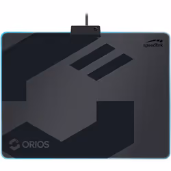 SPEEDLINK SL-620105-BK, Noir, Gris, Image, Alimenté par port USB, Rouge/Vert/Bleu, Tapis de souris de jeu