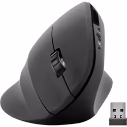 SPEEDLINK SL-630019-RRBK, Droitier, Conception verticale, Optique, RF Wireless + USB Type-A, 1600 DPI, Noir