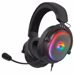 SPEEDLINK CONUX RGB Casque Avec fil Arceau Jouer USB Type-A Noir