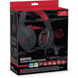 SPEEDLINK MARTIUS, Avec fil, Jouer, Casque, Noir
