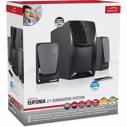 SPEEDLINK EUFONIA 2.1, 2.1 canaux, 50 W, Universel, Noir, 1-voie, 150 - 20000 Hz