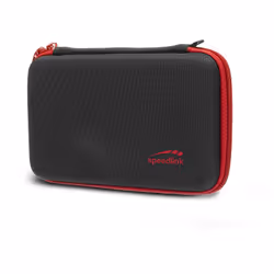 SPEEDLINK CADDY, Boîtier robuste, Nintendo, Noir, Rouge, New Nintendo 2DS XL, Fermeture éclair, 185 mm