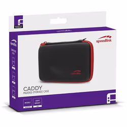 SPEEDLINK CADDY Boîtier robuste Nintendo Noir, Rouge