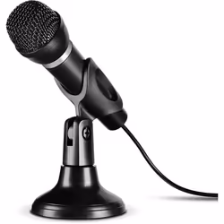 SPEEDLINK CAPO, Microphone de PC, Avec fil, USB, Noir, 2 m, USB