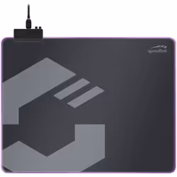 SPEEDLINK LEVAS LED, Noir, Motif, Alimenté par port USB, Base antidérapante, Tapis de souris de jeu