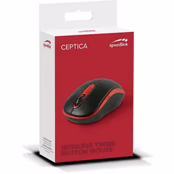 SPEEDLINK Ceptica, Ambidextre, Optique, RF sans fil, 1600 DPI, Noir, Rouge