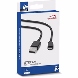 SPEEDLINK SL-450102-BK câble USB 3 m USB A Micro-USB A Noir