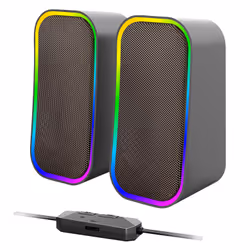 SPEEDLINK TOKEN RGB, 2.0 canaux, Avec fil &sans fil, 6 W, 180 - 20000 Hz, 4 Ohm, Noir
