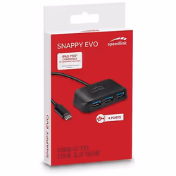 SPEEDLINK SL-140202-BK hub & concentrateur USB 3.2 Gen 1 (3.1 Gen 1) Type-C 5000 Mbit/s Noir
