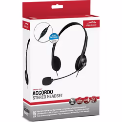 SPEEDLINK ACCORDO, Avec fil, Appels/Musique, Casque, Noir