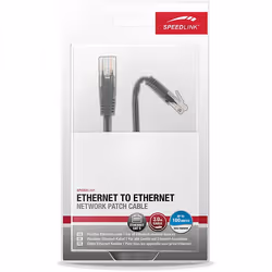 SPEEDLINK SL-1714-BK câble de réseau Noir 3 m Cat5e