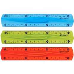 Règle Plate Plastique Souple Incassable 15 cm Coloris Aléatoire