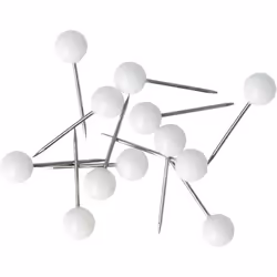 Lot de 100 épingles à tête ronde blanches - WESTCOTT - taille 5mm